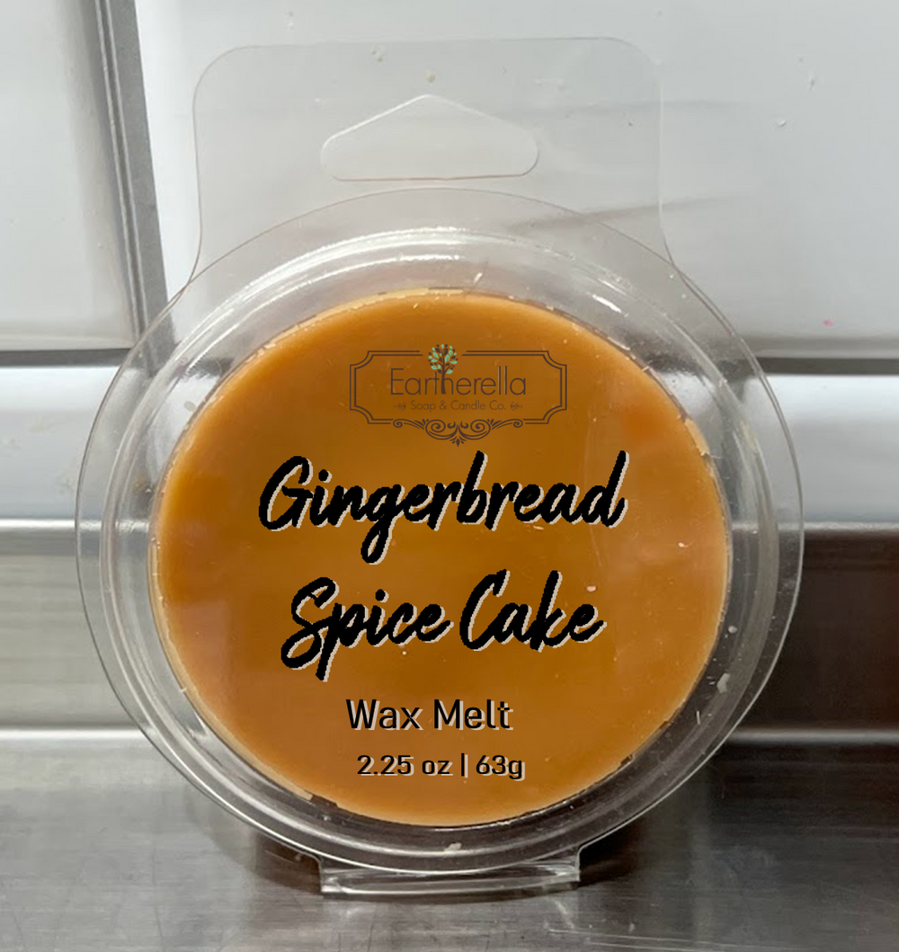 GINGERBREAD SPICE CAKE Wax Melts Tarts | Round Clamshell | 2.7 oz