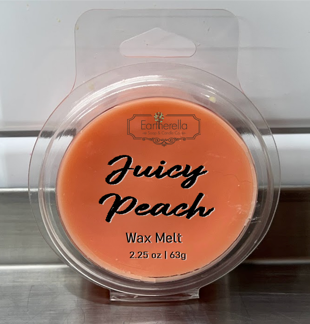 JUICY PEACH Wax Melts Tarts | Round Clamshell | 2.7 oz