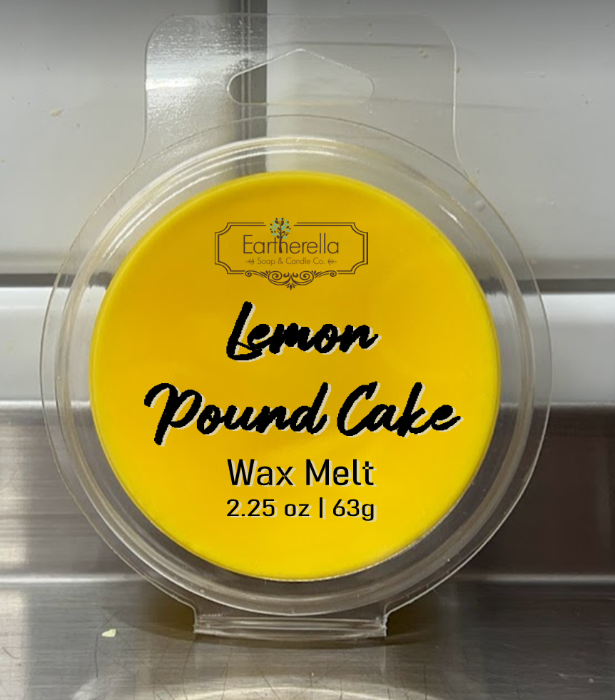 LEMON POUND CAKE Wax Melts Tarts | Round Clamshell | 2.7 oz