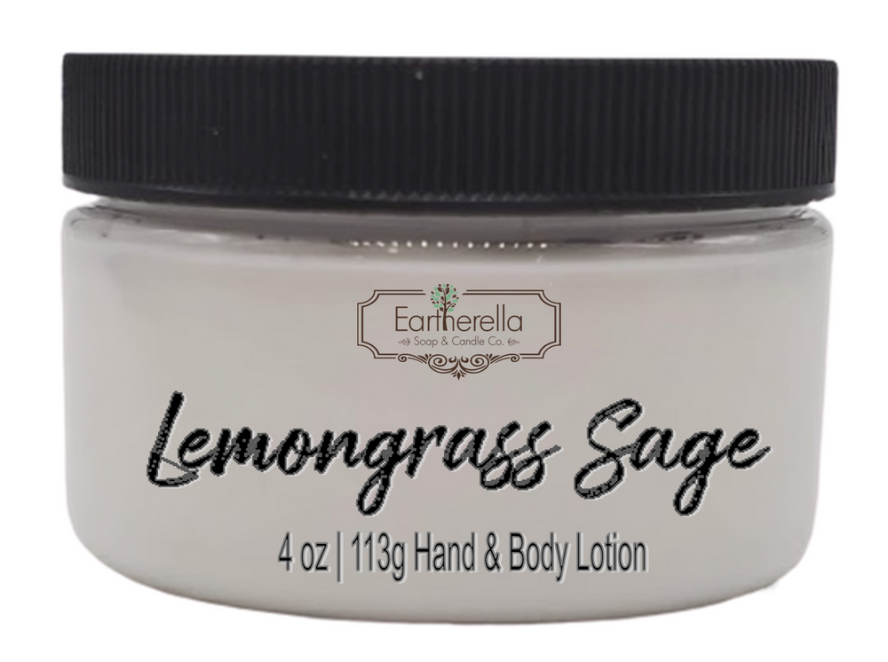 LEMONGRASS SAGE Hand & Body Lotion Jar, 4 oz.
