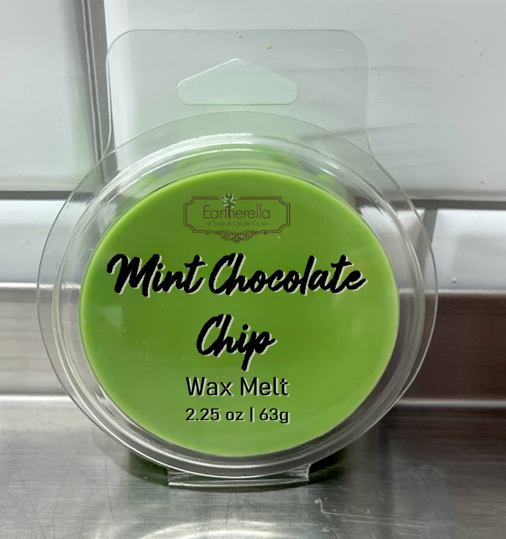 MINT CHOCOLATE CHIP Wax Melts Tarts | Round Clamshell | 2.7 oz