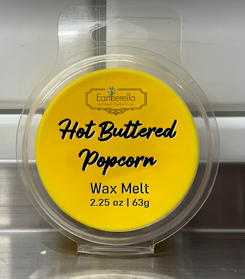 
                  
                    HOT BUTTERED POPCORN Wax Melts Tarts | Round Clamshell | 2.7 oz
                  
                