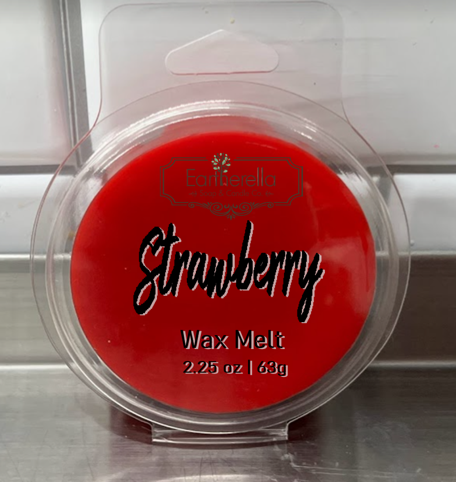 STRAWBERRY Wax Melts Tarts | Round Clamshell | 2.7 oz