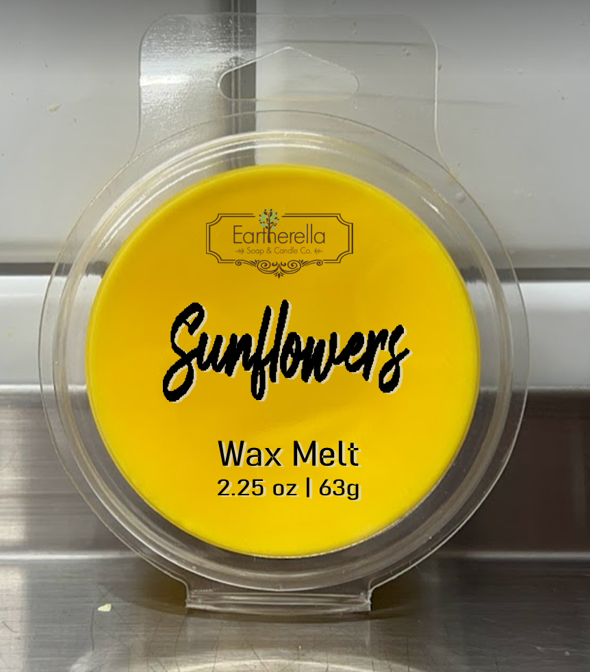 SUNFLOWERS Wax Melts Tarts | Round Clamshell | 2.7 oz