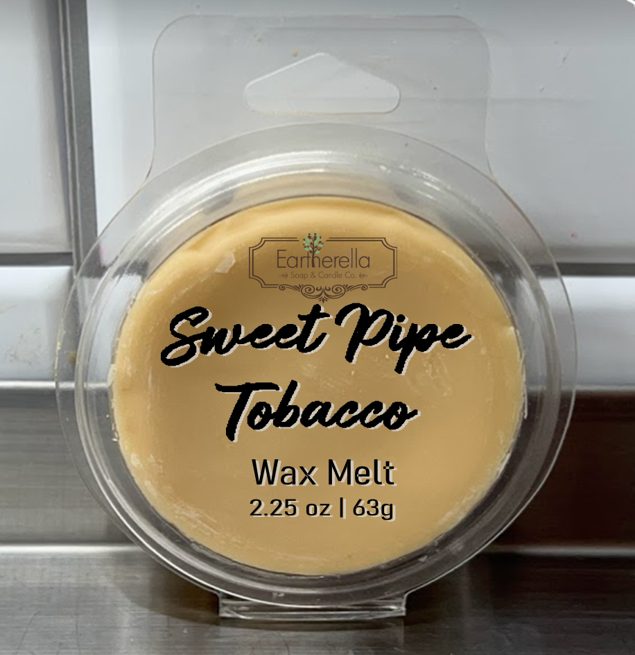 SWEET PIPE TOBACCO Wax Melts Tarts | Round Clamshell | 2.7 oz