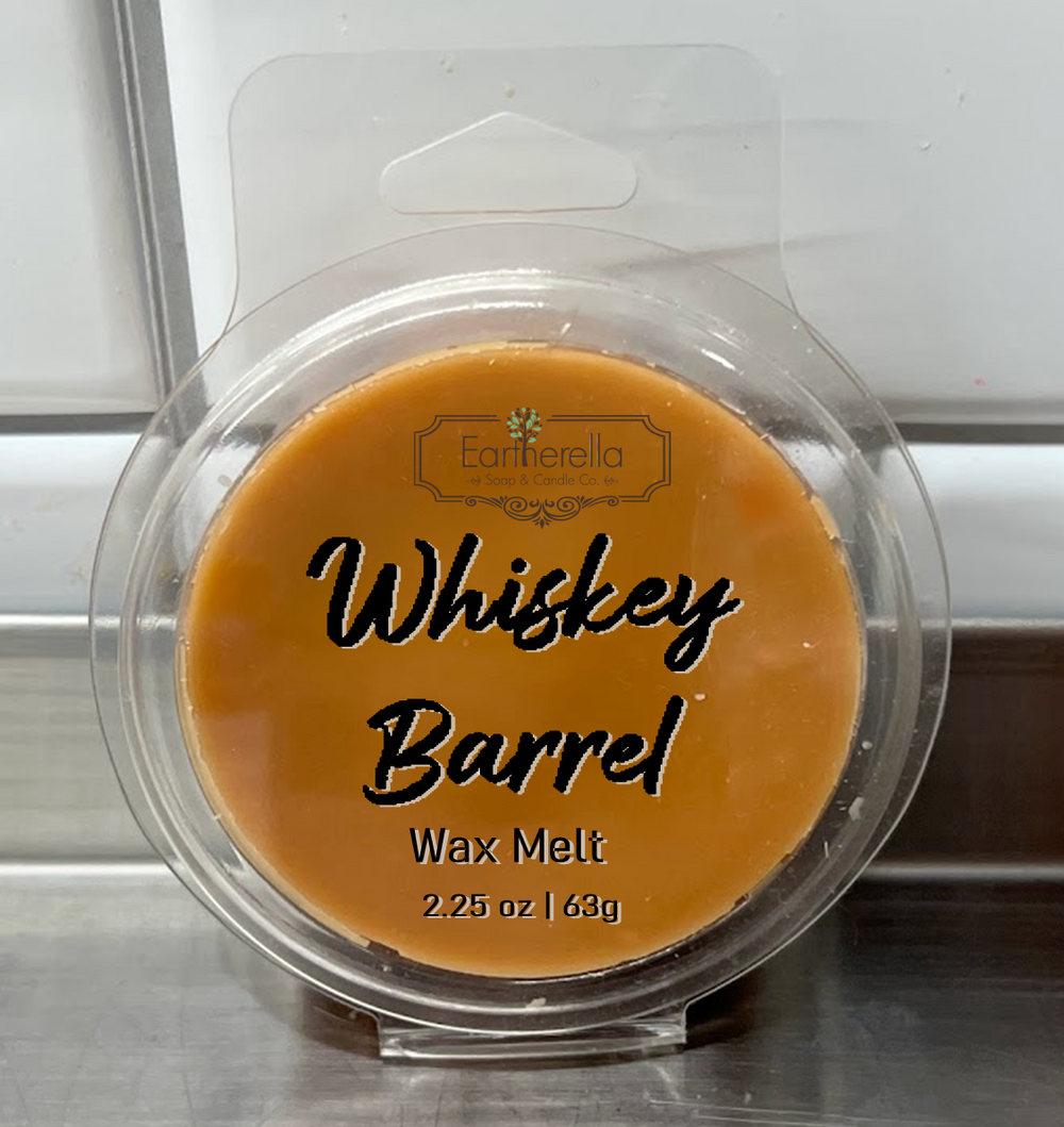 WHISKEY BARREL Wax Melts Tarts | Round Clamshell | 2.7 oz